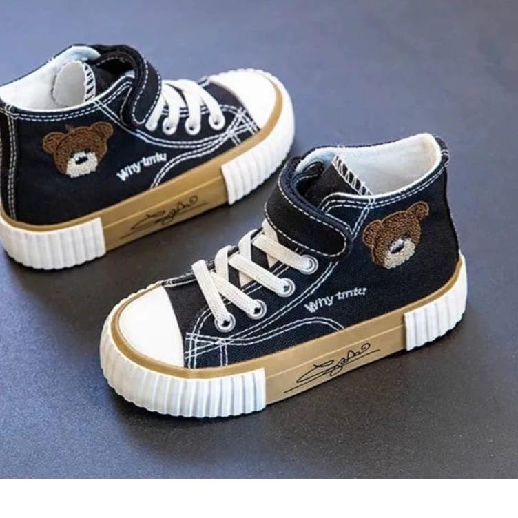 ✨Terbaru✨ MF - Sepatu Sneakers Anak Hi Why Bear Tali Velcro Terkini Trendi Terbaru AS 180 