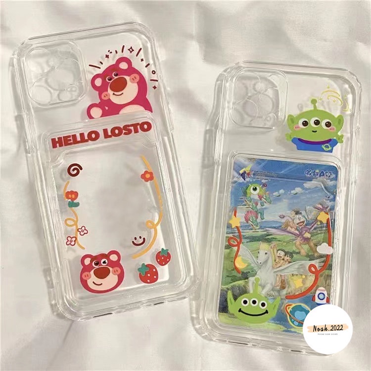 Case VIVO Y33s Y20s G Y12s Y20s Y20i Y21 Y21s Y12i Y12 Y11 Y12A Y20A Y11s Y15 Y17 Y20G Y30G Kartun Lucu Losto Alien Bening Slot Dompet Soft Phone Case TPU Cover