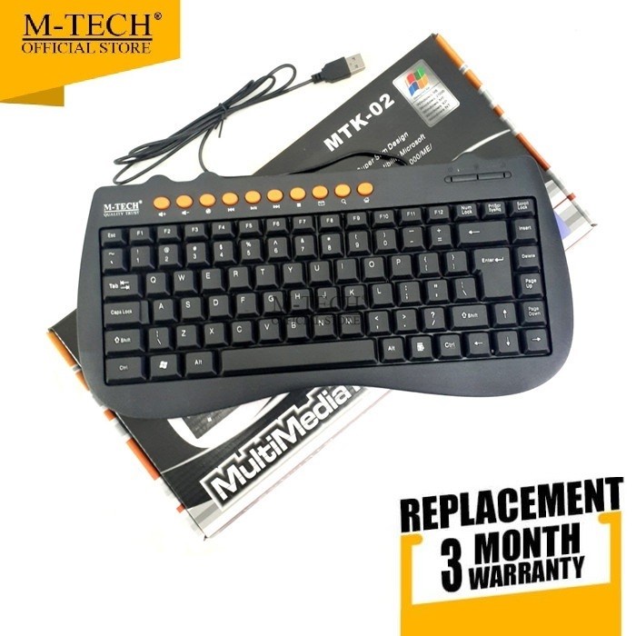 M-Tech Keyboard PC Laptop Mini Multimedia MTK 02