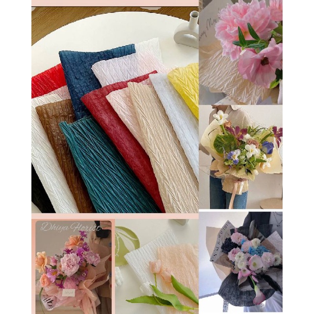 

Dhiya Florist - Flower Wrapping Free Packing Crepe Paper Kertas Krep Tissue Tisu Florist Buket Bunga