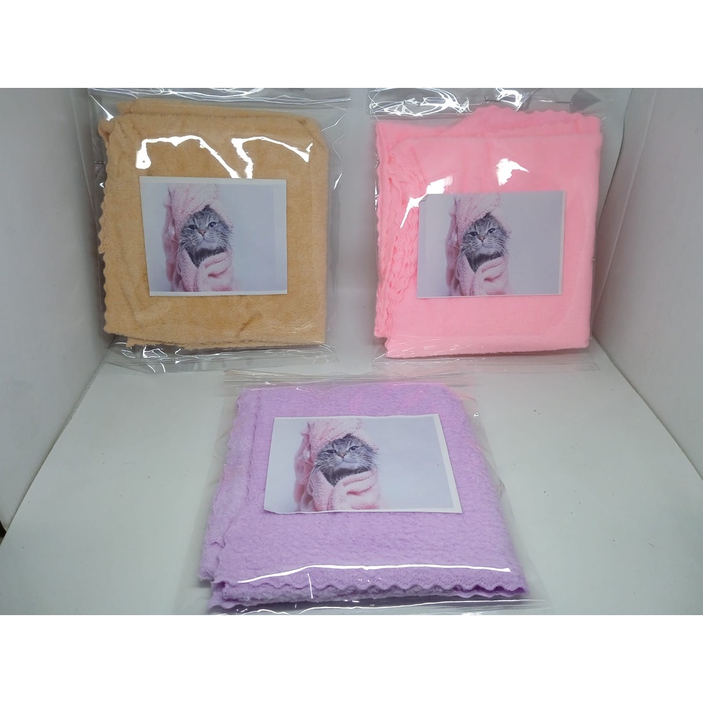 Handuk Kucing &amp; Anjing Microfiber Towel Ultra Plush Untuk Mengeringkan Bulu Cepat