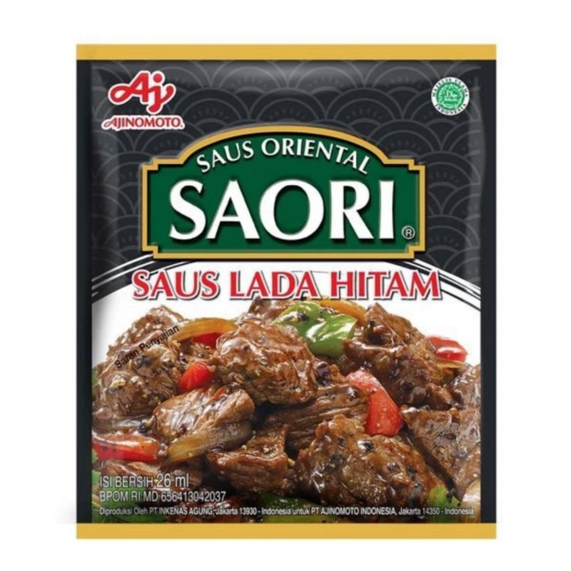 Saori Saus Lada Hitam 22ml Sachet Saset