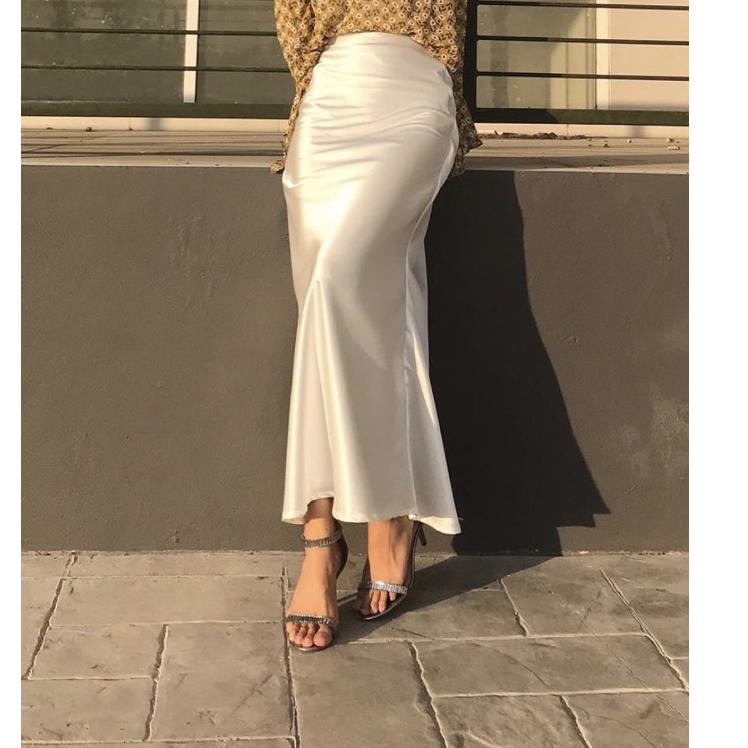 Ready SATIN SKIRT DUYUNG /ROK SATIN DUYUNG / MERMAID SKIRT