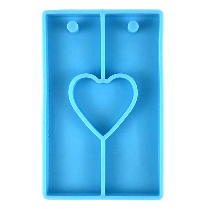 Siy DIY Perhiasan Casting Cetakan Valentines Silicone Mold Heart Resin Mold Keychain Pendant Silicone Mold Kristal Epoxy Mol