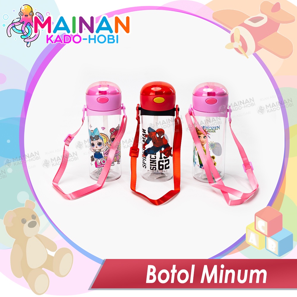 BOTOL AIR MINUM ANAK BOY GIRL KARAKTER LUCU UNIK 500ml