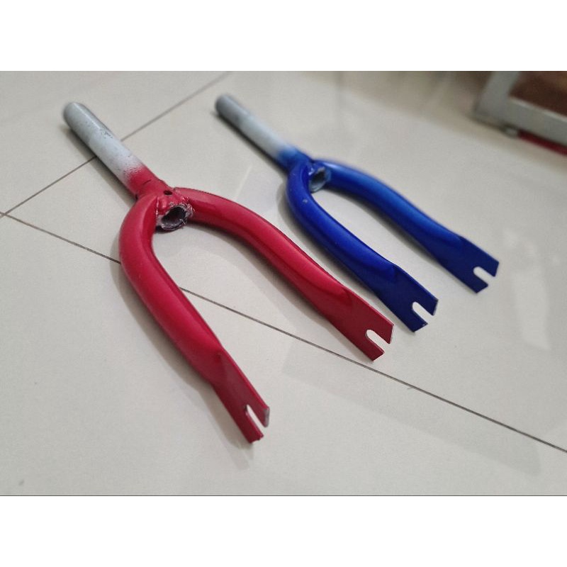 FORK 12 INCH  GARPU 12 INCH SEPEDA ANAK BMX MINI MODEL DRAT ULIR BICYCLE KID FORK STEEL MATERIAL BESI FORK SEPEDA ANAK FORK 12INCH