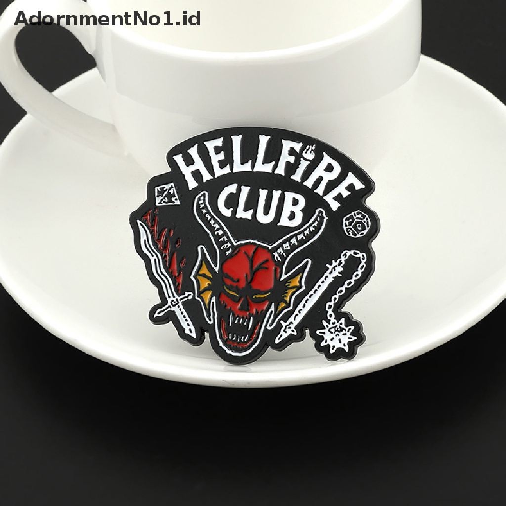 [AdornmentNo1] Hellfire Club Stranger Things Pin Lencana Bros Acara Kerah Pin Kostum Aksesoris Hadiah [ID]