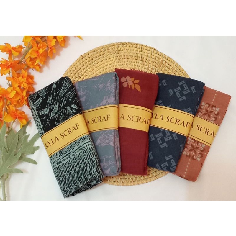 Hijab Voal Motif Premium Kayla scraf