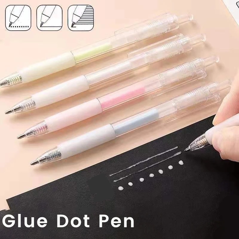 [Warna Random] Bentuk Pulpen Jelly Color Glue Stick Perekat Cepat Kering Warna Solid Dot Glue Pen Stick DIY Akun Tangan Scrapbooking Sekolah Kantor Supply