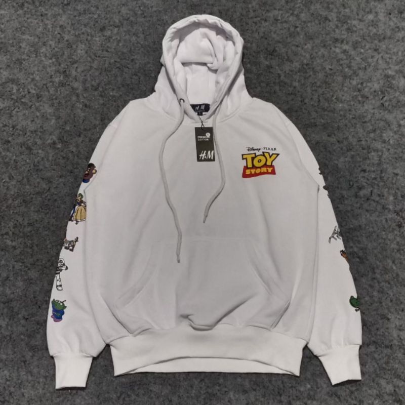 HOODIE H&amp;M TOY STORY WHITE FULL TAG LABEL CASUAL HYPE