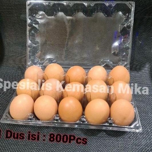 5.5 COD Mika Telur / Egg Tray / Tray Telur Isi 15 Butir Sudah Ada Pengunci. @25 Pcs