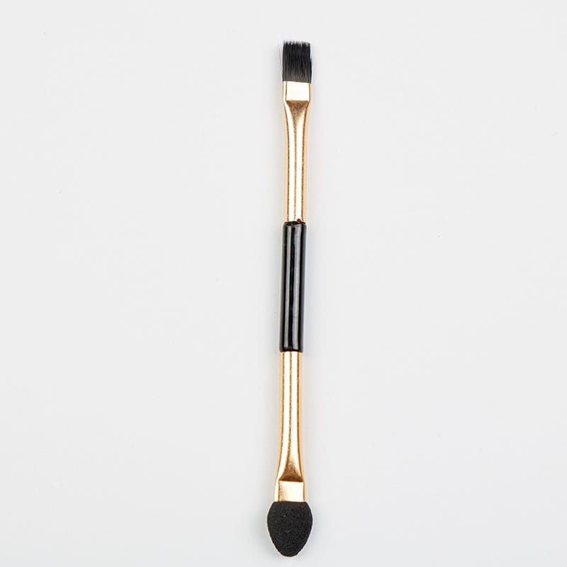 Make Up Brush Eyeshadow Double And Blending 2in1 Gold Eye Makeup Tool F948