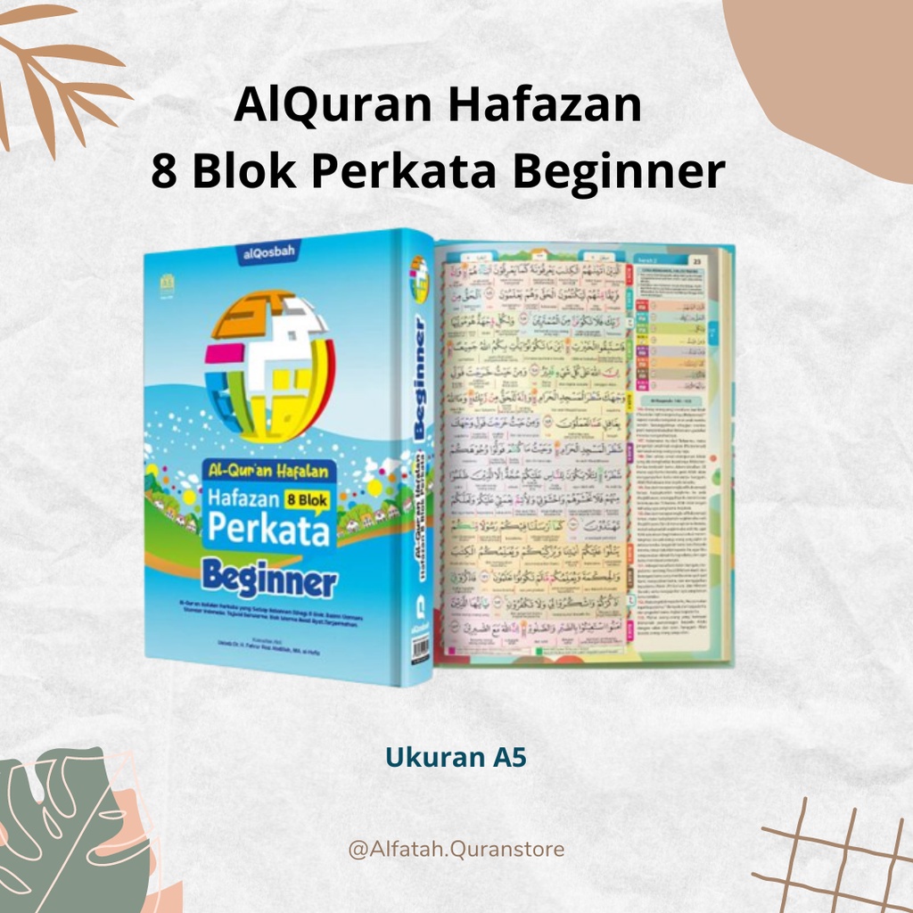 AlQuran Hafazan 8 Blok Perkata Beginner A5