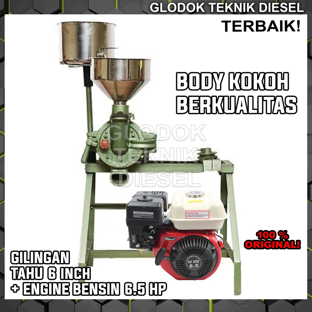 Mesin Gilingan Tahu 6 Inch + Engine Penggiling Giling Kedelai Tahu 6" Original Terbaik PMJA 6