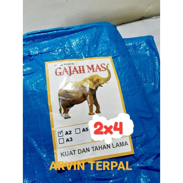 Terpal Tenda Cap Gajah 2x4 / Terpal Plastik / Terpal Biru / Terpal Murah / Terpal Tenda