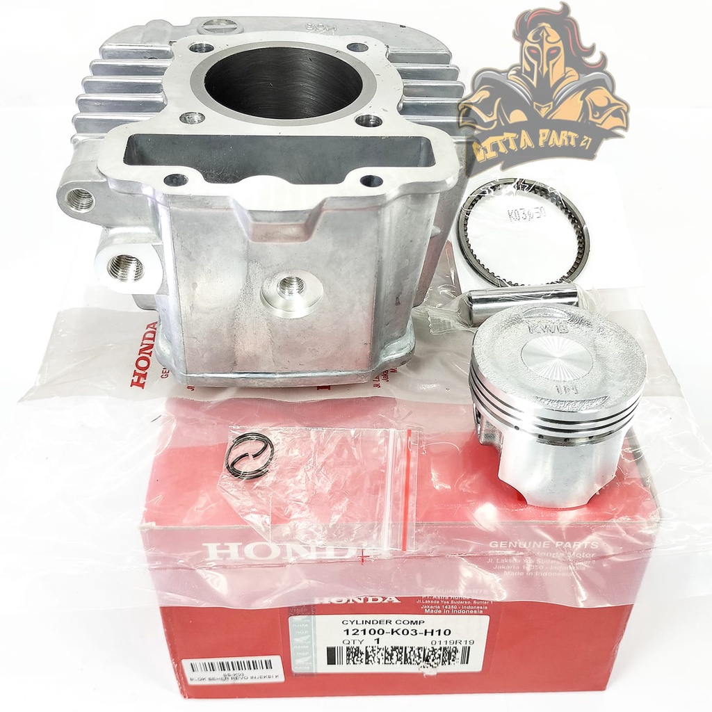 CYLINDER BLOK SEHER PISTON RING KOMPLIT HONDA K03 KUALITAS ASLI ORIGINAL HONDA AHM PRESISI TINGGAL PASANG BAHAN BERKUALITAS DAN DIJAMIN AWET REVO ABSOLUTE FI INJEKSI REVO FIT FI BLADE FI