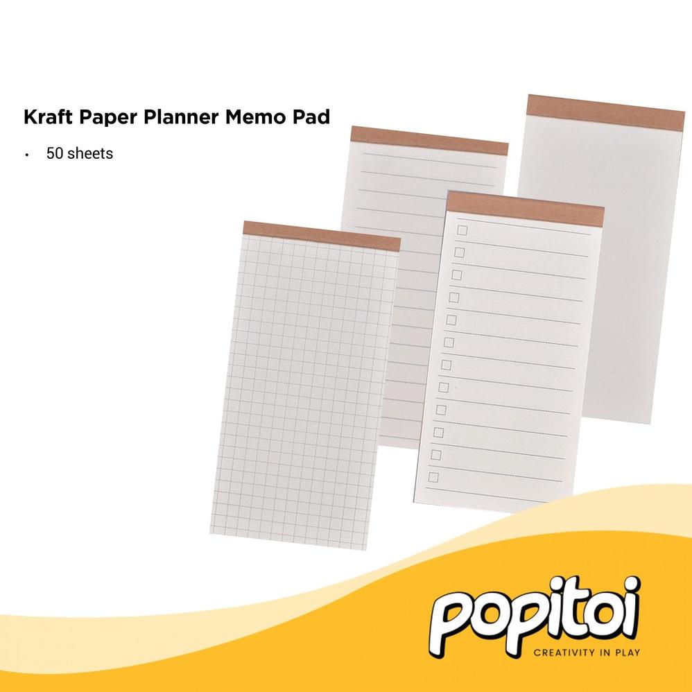

Y33 Kraft Planner To Do List Memo Note Pad 7x14 cm (50 Sheets) Todo Notepad SUPER LARIS ㅫ