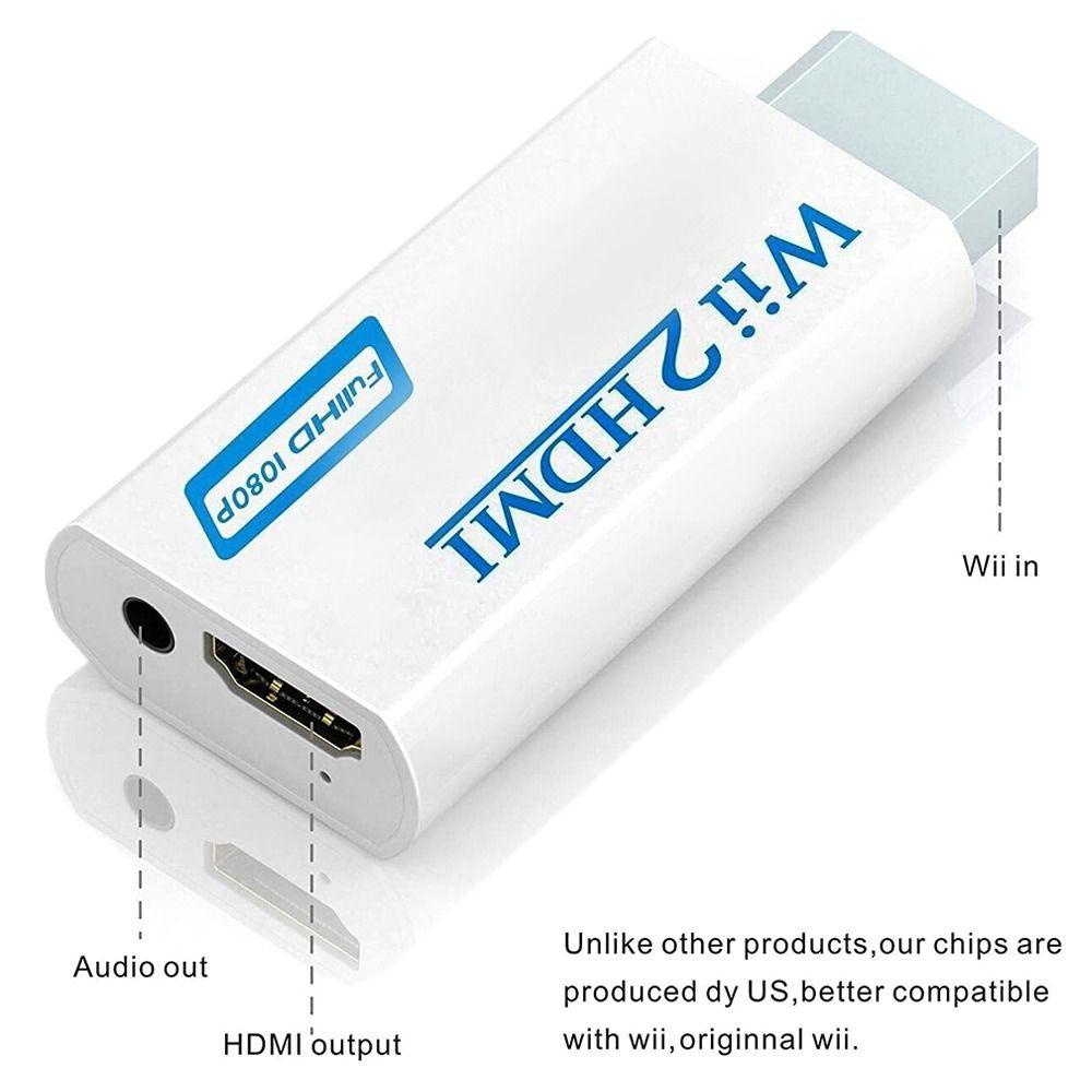 POPULAR Populer WII2HDMI Monitor Display PC HDTV 3.5mm Audio WII to HDMI Adapter Converter