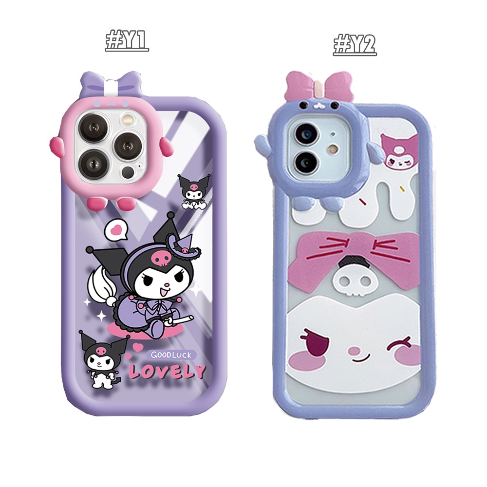 Redmi Note11 Pro Redmi 10C 10A Note 11S 9C 9A 10 9T 9 Note10 5G 10s Note9 Note9S Note8 Poco M5S X3 NFC M3 Pro 3D Lensa Monster Lovely Kuromi Bunny Shockproof TPU Clear Casing Ponsel