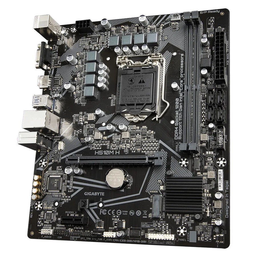 Gigabyte H510M H (LGA1200, H510, DDR4, USB3.2, SATA3) Motherboard