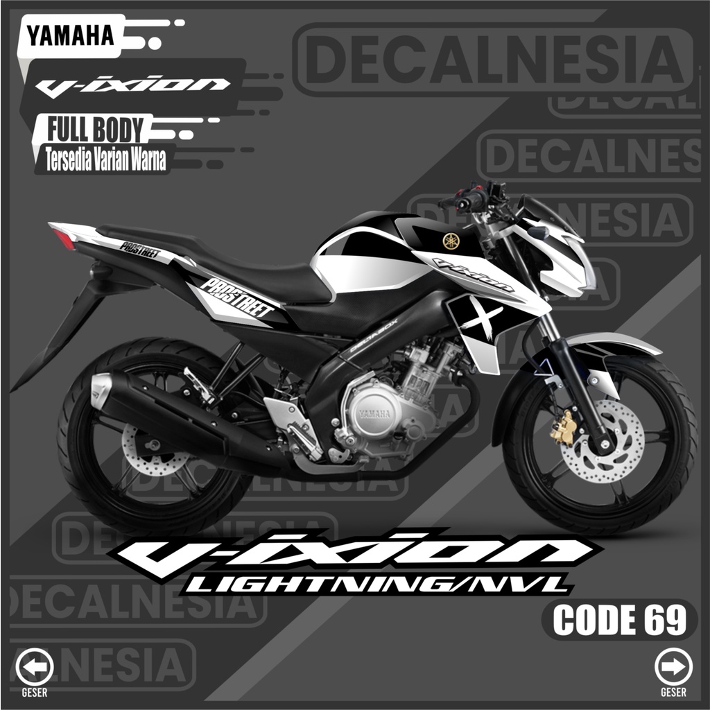 Sticker Decal Vixion Lightning NVL Full Body Stiker 2012 2013 2014 2015 Simpel Motor Yamaha Variasi 