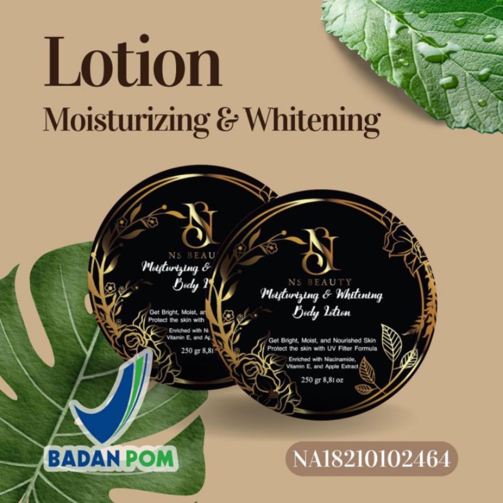 [ FREE GIFT ] NS Beauty Body Lotion 10X Ekstra Whitening - Cream Pemutih Badan