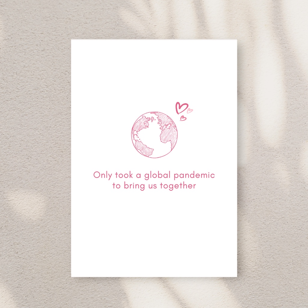 

Greeting Card - Kartu Ucapan A6 Premium - Kartu Valentine's Day/Kartu Anniversary - Pandemic Love