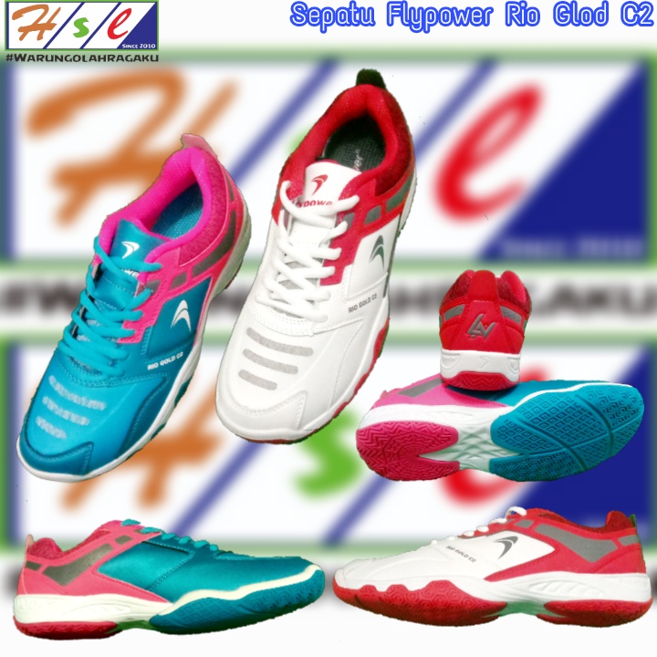 Sepatu Badminton Flypower Rio Glod c2