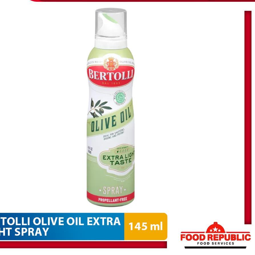 

☞ BERTOLLI EXTRA LIGHT OLIVE OIL SPRAY 145 ML - MINYAK ZAITUN HALAL ✭