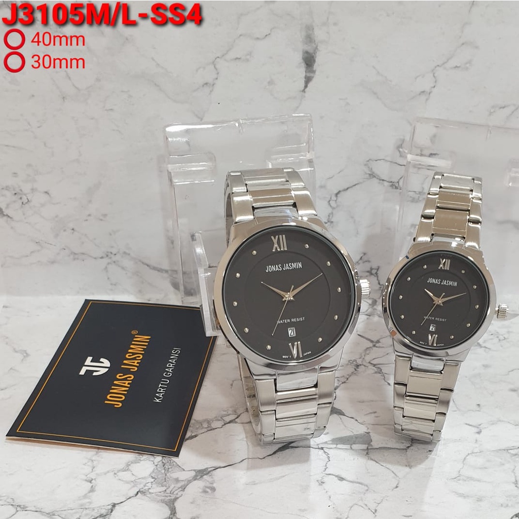 jam tangan couple jonas jasmin original  J3105 M/L-SS4 ORI