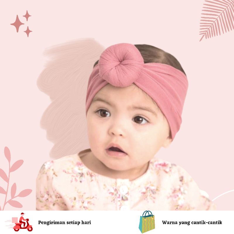 Bandana Bayi Donat/Headband Baby Newborn/Bando Anak umur 0-3 Tahun