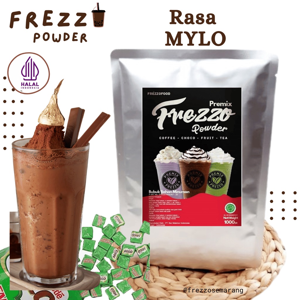 1 KG FREZZO POWDER RASA CHOCO MILLO  / MIL.O / MYLO | BUBUK MINUMAN INSTAN | SEBUK MINUMAN ANEKA RASA | MINUMAN VIRAL | BUBUK CAPPUCINO | BUBUK MINUMAN RASA | POWDER DRINK | BOBA BROWN SUGAR |