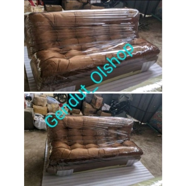 (Khusus Wilayah Kota Palembang) Sofa Bed Dacron Beludru, Free 2 Bantal, Sofa Bed Beludru Dacron, Pal