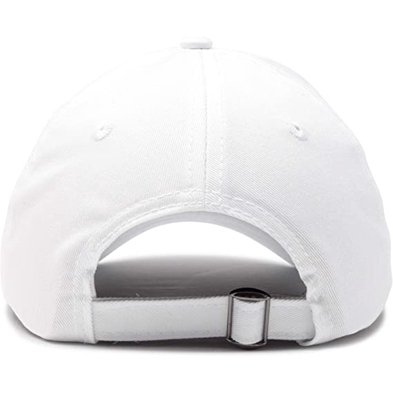 Topi Baseball Putih Polos Unisex Pria dan Wanita Pengatur Size Belakang Besi Asli