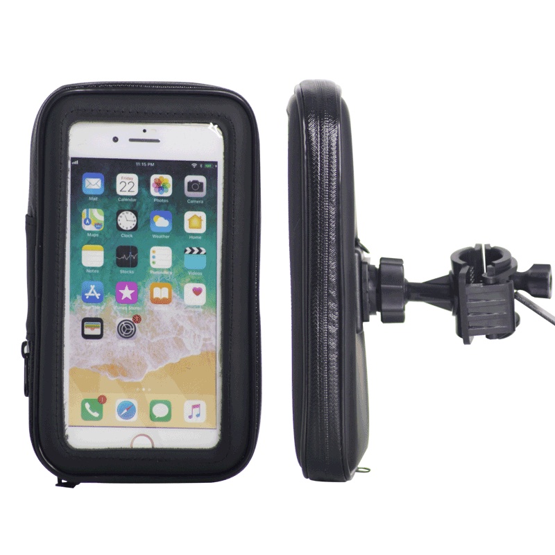 Phone Holder Hp Motor / Sepeda GPS Waterproof (Anti Air) Plastik di Stang Diameter 4.3 inch | 5.5 inch | 6.3 inch