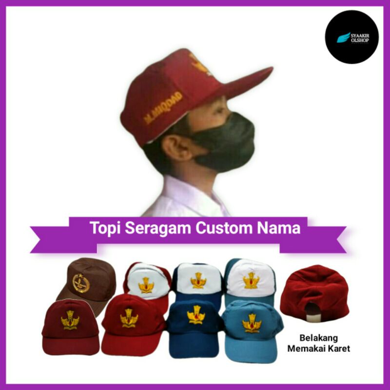 Topi Sekolah SD Topi SD BISA PAKAI NAMA