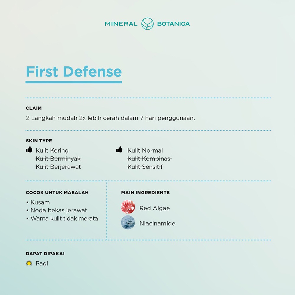Mineral Botanica First Defense Bundling Set Mencerahkan Kulit