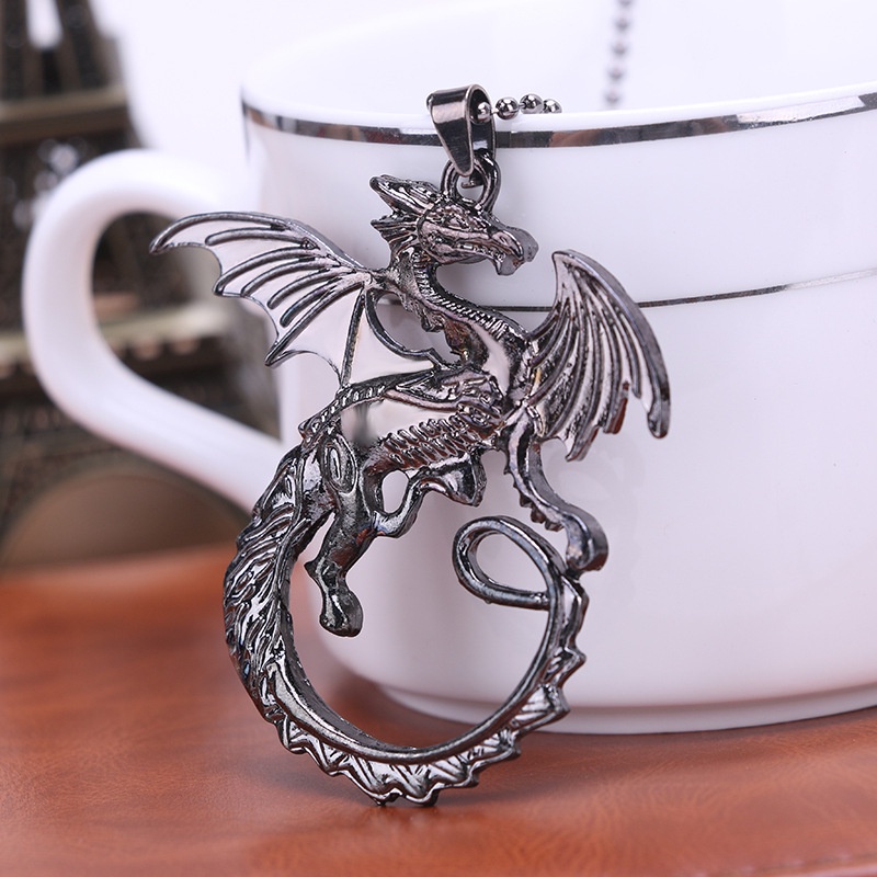 Kalung Desain Song of Ice Dan Fire | Kalung Desain Targary Annong | Aksesoris Pria Dan Wanita | Sendok Garpu Bahan Stainless Steel
