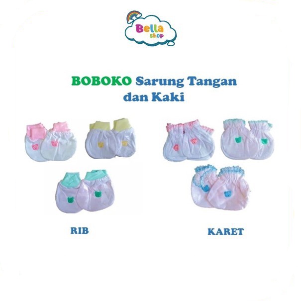 boboko sarung tangan kaki bayi warna-BELLASHOP