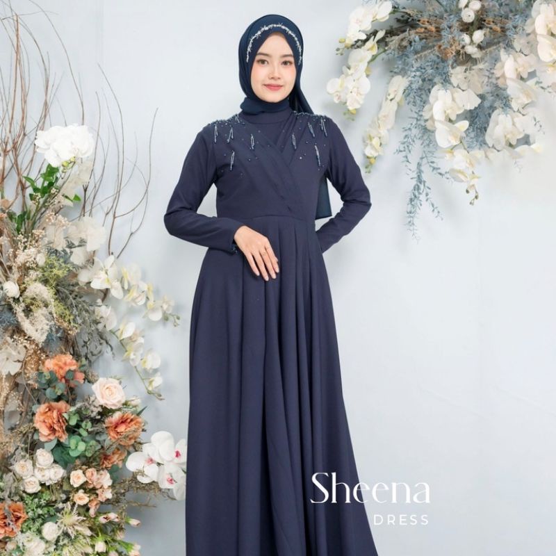 SHENA DRESS // GAUN MUSLIMAH - GAUN UNTUK PESTA - GAUN PESTA BUSUI - GAUN PESTA BUMIL - GAUN MUSLIMAH BUMIL - GAUN TERLARIS - GAUN TERBARU - GAUN WUDHU FRENDLY GAUN BUSUI FRENDLY - DRESS PESTA - DRESS PREMIUM