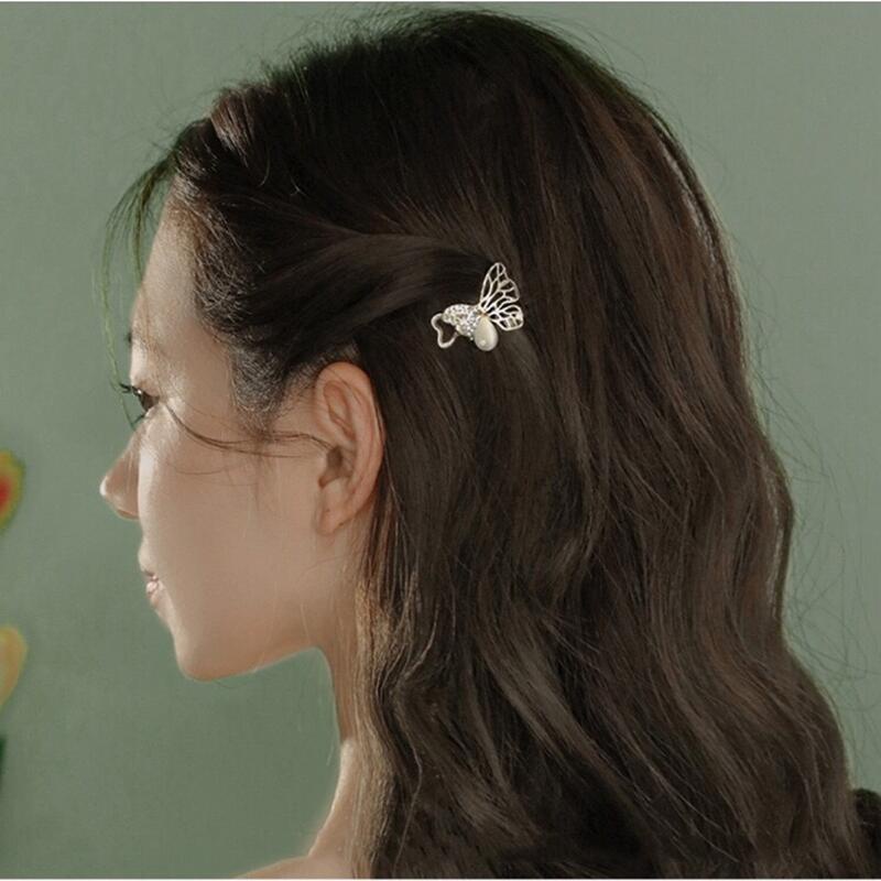 Imitasi opal Berlian Imitasi Kupu-Kupu Jepit Rambut Korea Gadis Lucu Bunga Hiasan Rambut