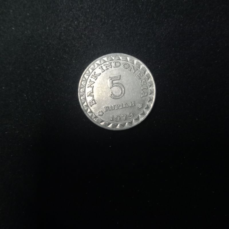uang koin asli 5 rupiah tahun 1979