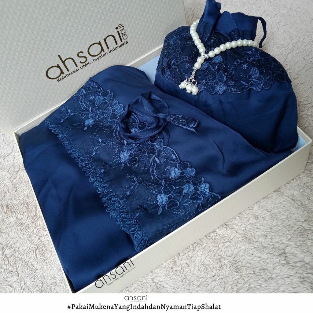 Mukena Ahsani Kode Gardenia Polos Bahan Armani Lembut Ringan Mewah Adem  Lux Size Jumbo Mukena Dewas