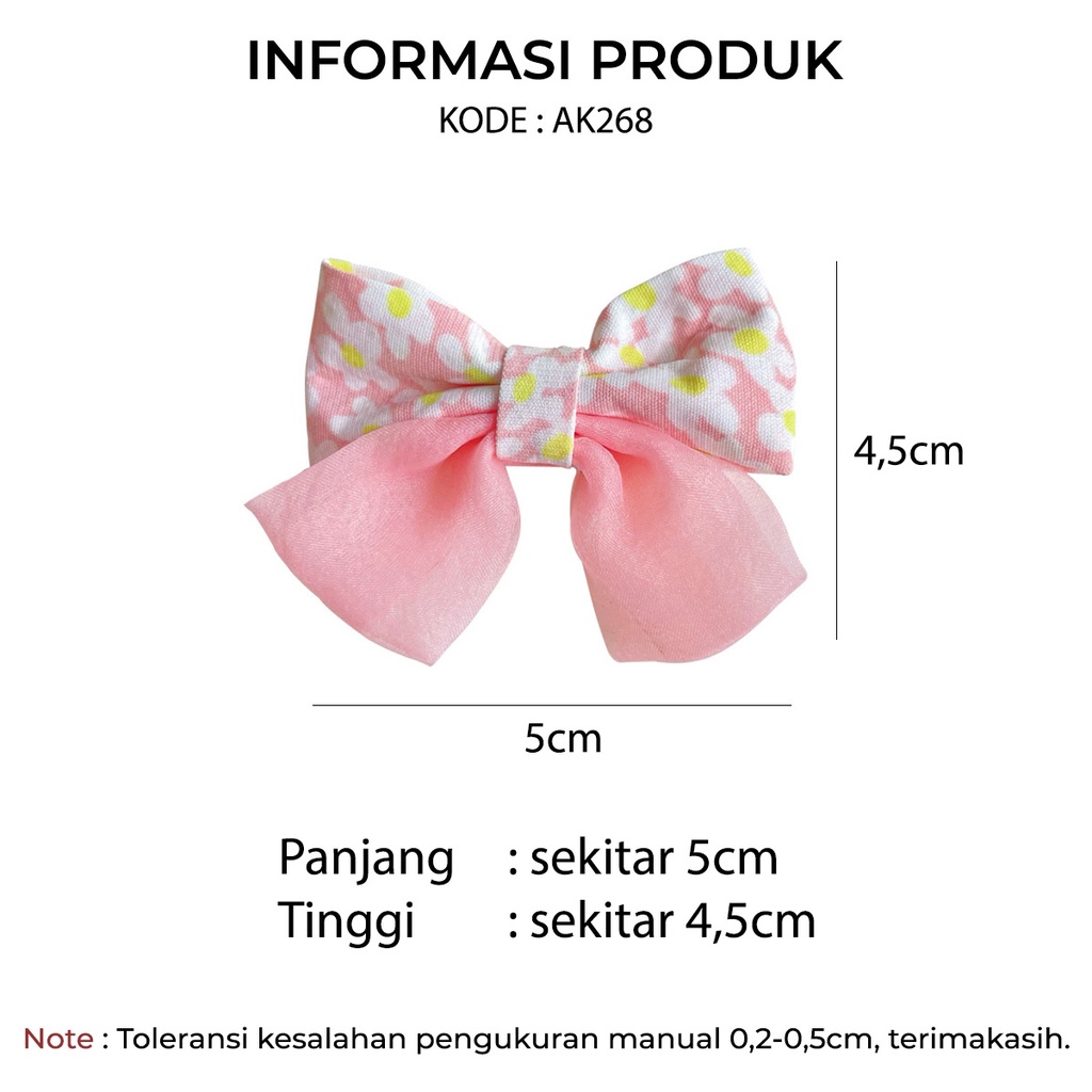 Jepit Rambut Korea Anak Perempuan Pita Bunga Fashion Style Hair Clip Aksesoris Rambut Import AK268