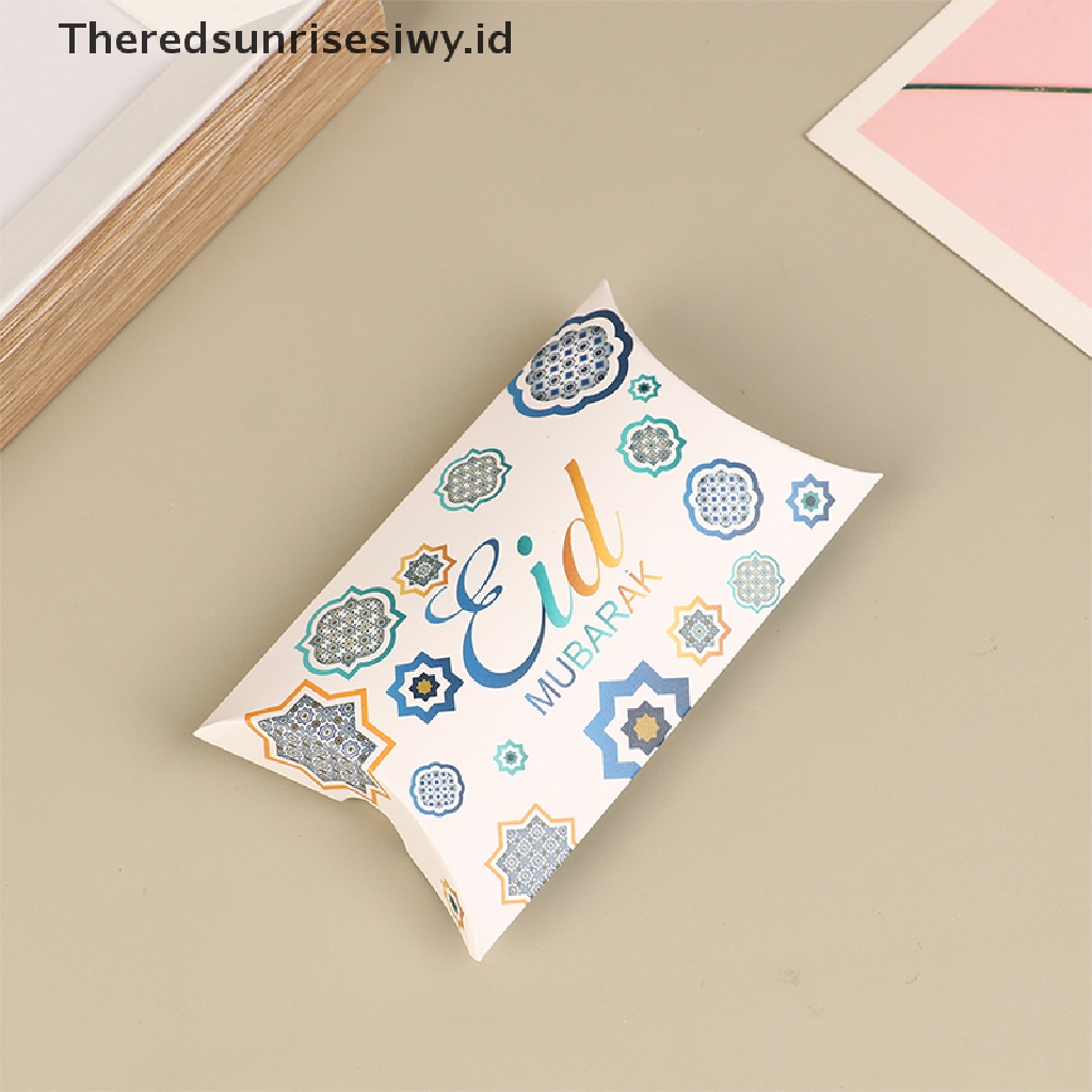 # Baju Lebaran # 10pcs EID Mubarak Bentuk Bantal Candy Box Ramadhan Kareem Dekorasi Gift Box~