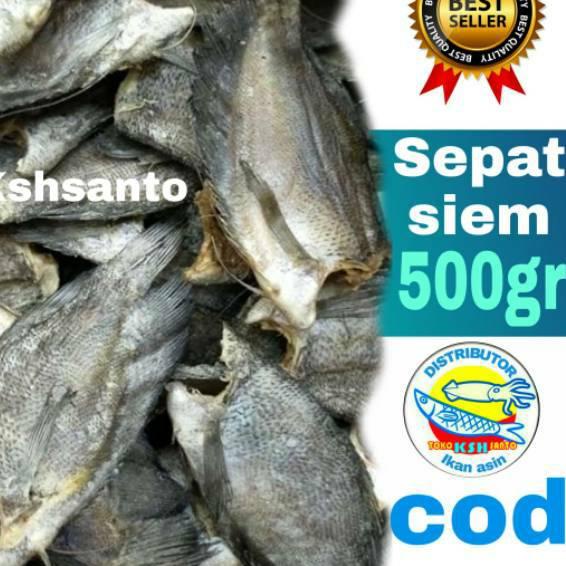 

♦ Ikan asin sepat siem Netto-500gram ✬