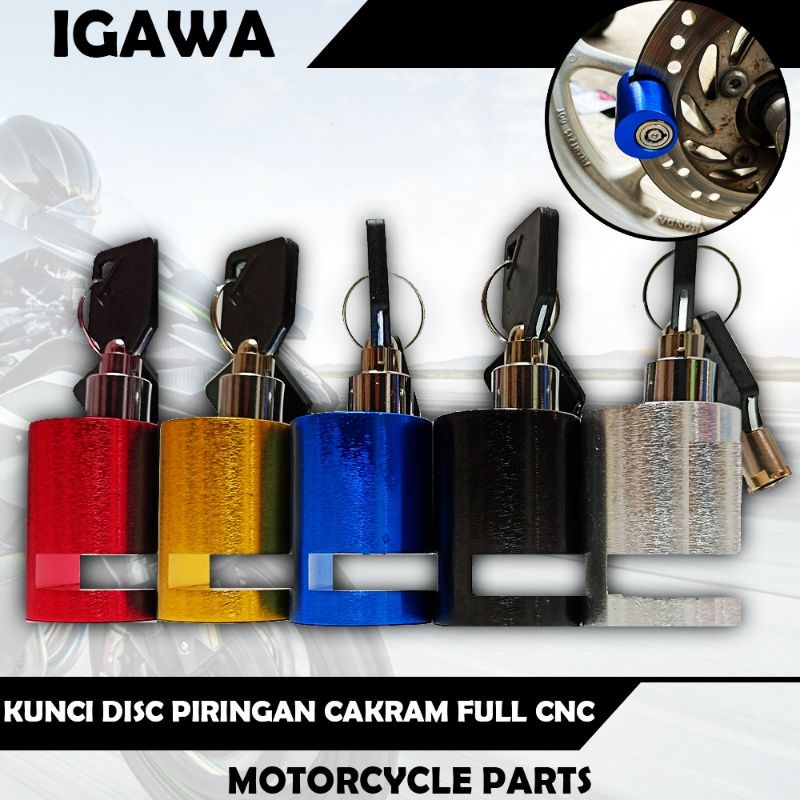 Kunci Pengaman Motor Kunci Disc Gembok Piringan Cakram Igawa