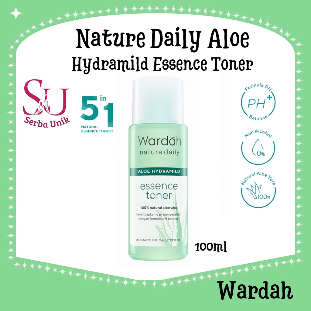 Wardah Nature Daily Aloe Hydramild Essence Toner 100ml