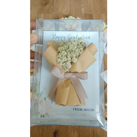 

mini buket / Buket bunga kering dalam box