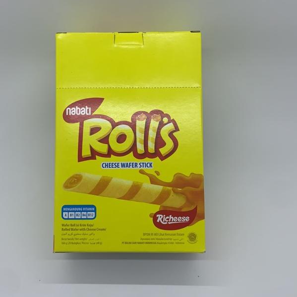 

O94 Nabati Richeese Rolls Box 20x8gr eceran 500an barcode 8993175532426 TERBAIK •